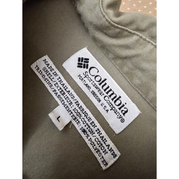 Columbia Shooting Hunting Shirt Olive Green Orange Button Down Size Large - Picture 5 of 11